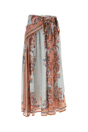Printed silk Aster skirt ZIMMERMANN (8066SSS261)
