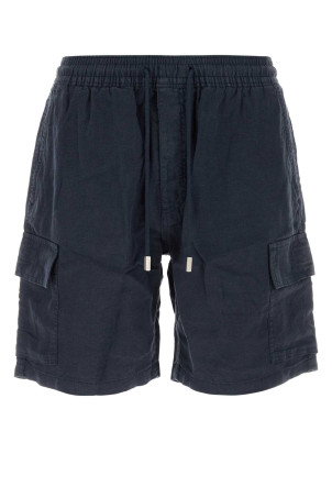 Navy blue linen Baie bermuda shorts VILEBREQUIN (BAIU3U01)