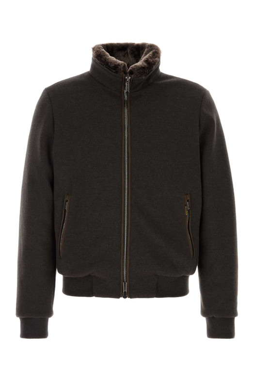 Dark brown wool blend Bellati down jacket Brown MOORER (BELLATIMRW)