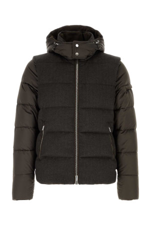 Dark brown wool blend Casciano down jacket MOORER (CASCIANOSE9)
