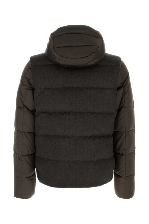 Dark brown wool blend Casciano down jacket MOORER (CASCIANOSE9)