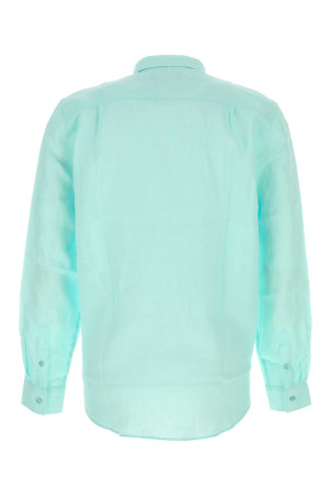 Aquamarine linen Caroubis shirt VILEBREQUIN (CRSE3U01)