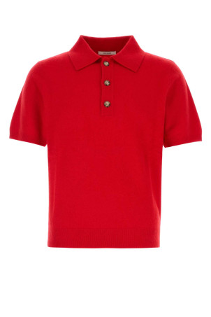 Red wool blend polo shirt ENTIRE STUDIOS (ESFW26PO01630)