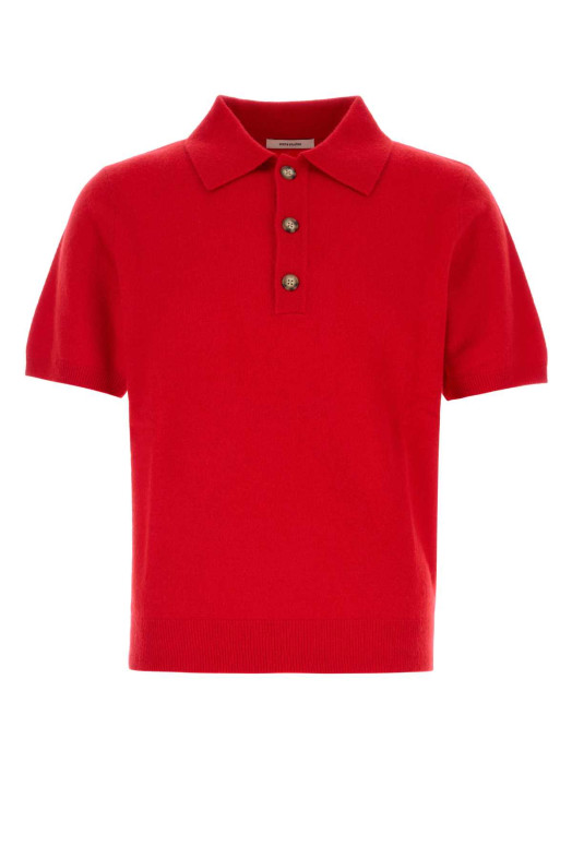 Red wool blend polo shirt ENTIRE STUDIOS (ESFW26PO01630)