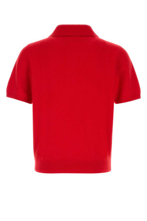 Red wool blend polo shirt ENTIRE STUDIOS (ESFW26PO01630)