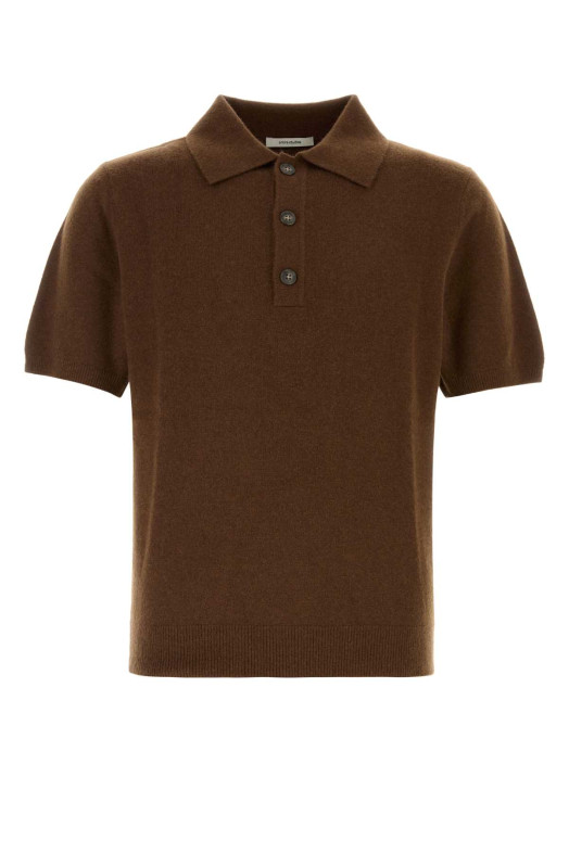 Brown wool blend polo shirt ENTIRE STUDIOS (ESFW26PO01630)