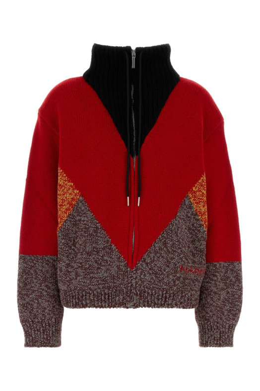 Multicolor wool blend cardigan MARNI (GIMD0030Q0UFZ420)