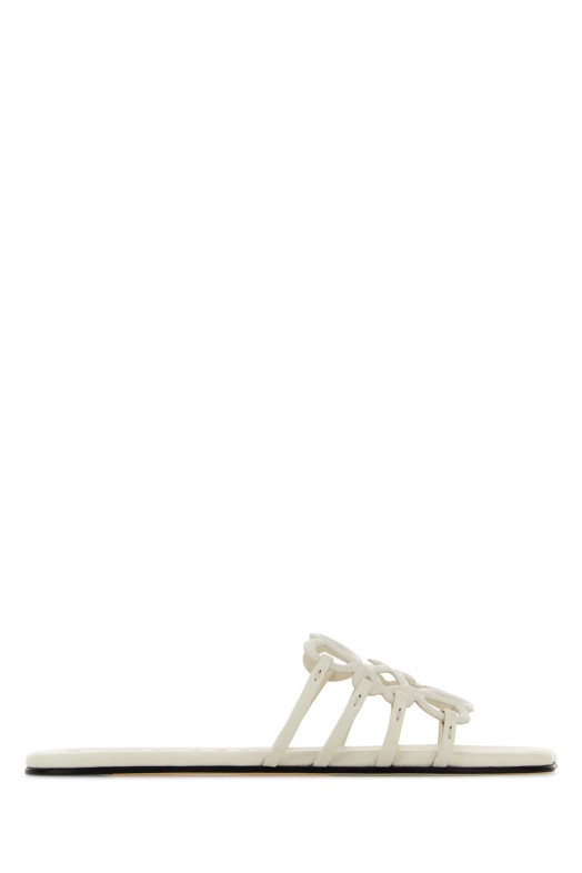 Ivory leather Anagram Petal slippers LOEWE PAULA'S IBIZA (LPEA465X06)