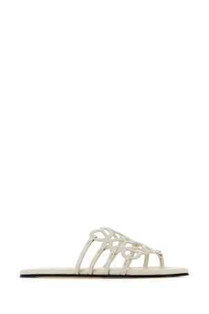 Ivory leather Anagram Petal slippers LOEWE PAULA'S IBIZA (LPEA465X06)
