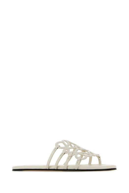 Ivory leather Anagram Petal slippers LOEWE PAULA'S IBIZA (LPEA465X06)