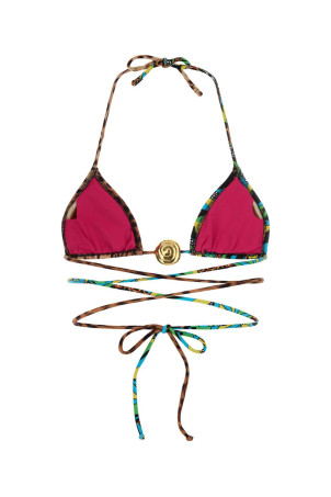Printed stretch nylon Miami 2.0 bikini top REINA OLGA (MIAMITOP20)