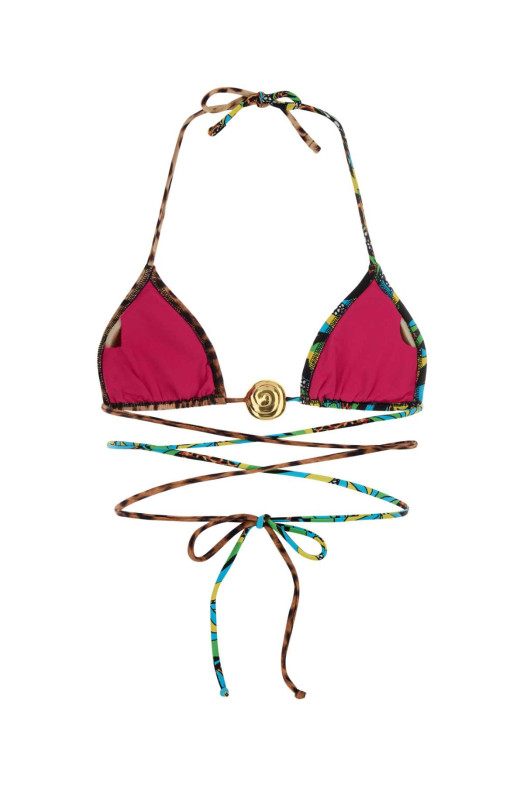 Printed stretch nylon Miami 2.0 bikini top REINA OLGA (MIAMITOP20)