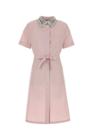 Pastel pink poplin shirt dress PRADA (P3S57RSOOO1XV2)
