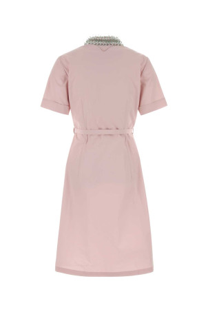 Pastel pink poplin shirt dress PRADA (P3S57RSOOO1XV2)
