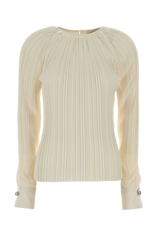 Кремовая атласная блузка Green LANVIN (RWTO00066413A26)