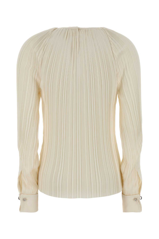 Кремовая атласная блузка Green LANVIN (RWTO00066413A26)