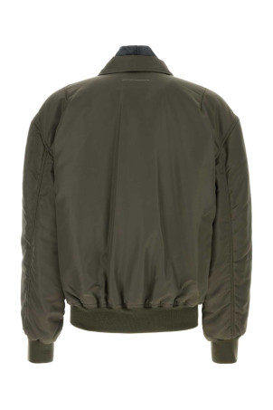 Olive green nylon bomber jacket MM6 MAISON MARGIELA (SH2AM0069S53984)