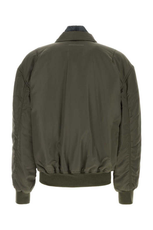 Olive green nylon bomber jacket MM6 MAISON MARGIELA (SH2AM0069S53984)