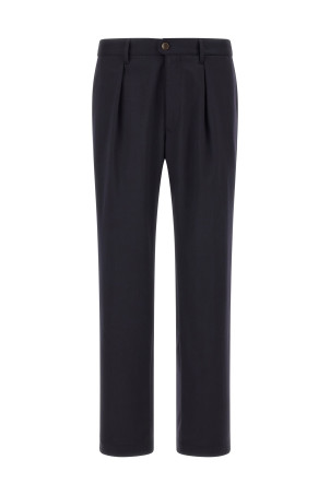 Formal pants with pleats Blue