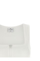 Топ с застежкой-молнией спереди, белый COURREGES 426JTS299JS01940001