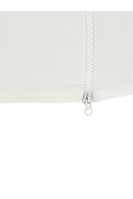 Топ с застежкой-молнией спереди, белый COURREGES 426JTS299JS01940001