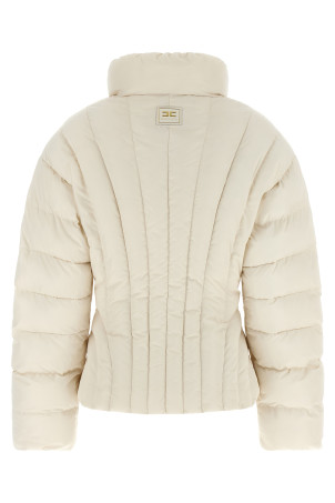 Exhausted quilted down jacket White