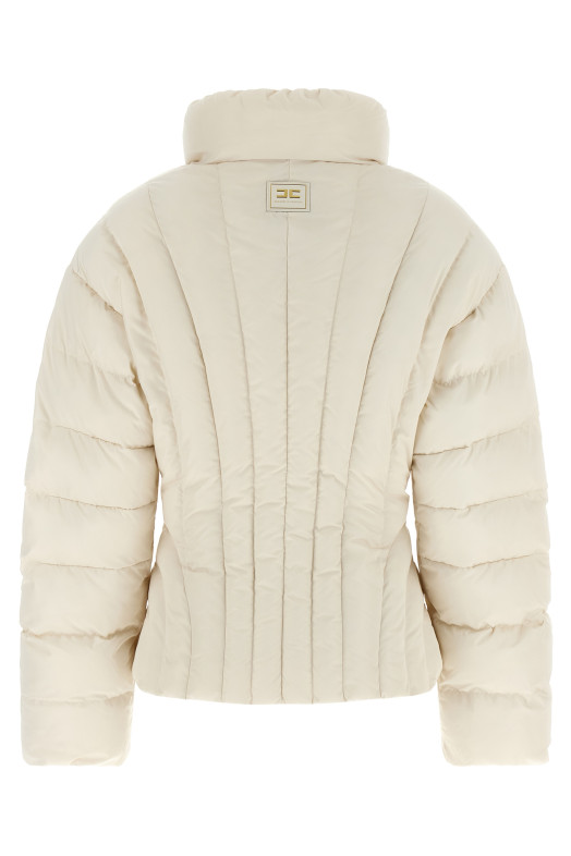 Exhausted quilted down jacket White