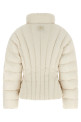 Exhausted quilted down jacket White