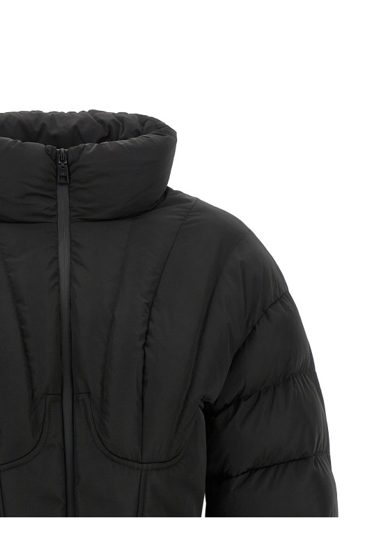Bustier quilted down jacket Black