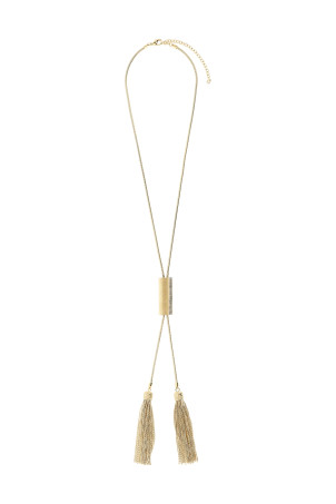 'Snake' necklace with tassels Gold