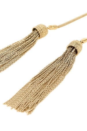 'Snake' necklace with tassels Gold