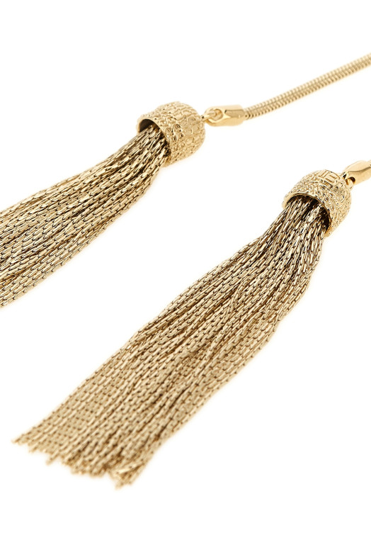 'Snake' necklace with tassels Gold