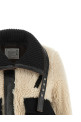 Shearling effect wool jacket Black