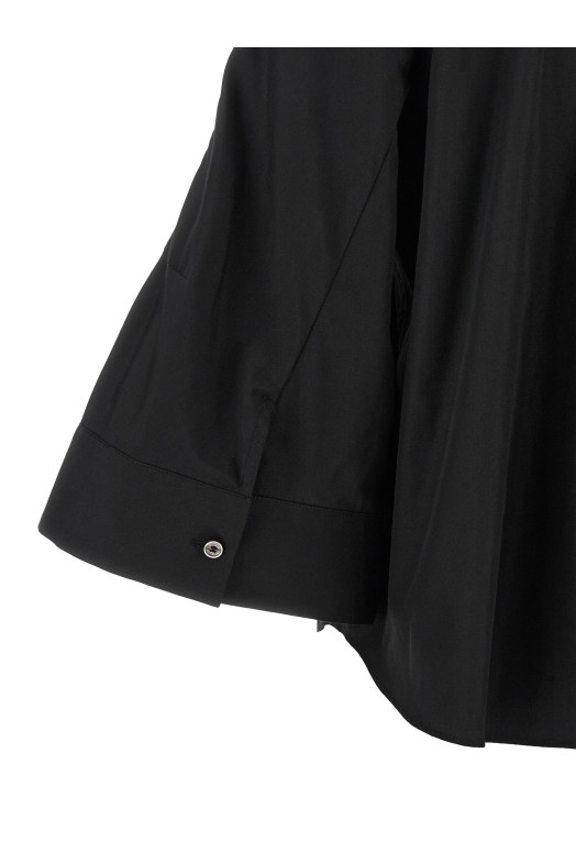 Poplin shirt with wide sleeves  Black