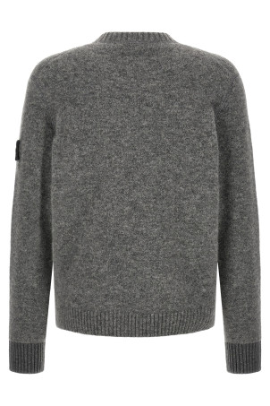 '5100050' crew neck sweater with logo badge Gray