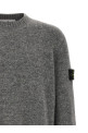 '5100050' crew neck sweater with logo badge Gray