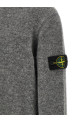 '5100050' crew neck sweater with logo badge Gray