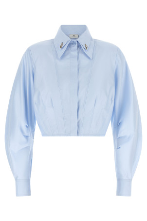 Cropped shirt with charms BLUE