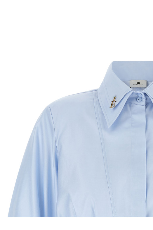 Cropped shirt with charms BLUE