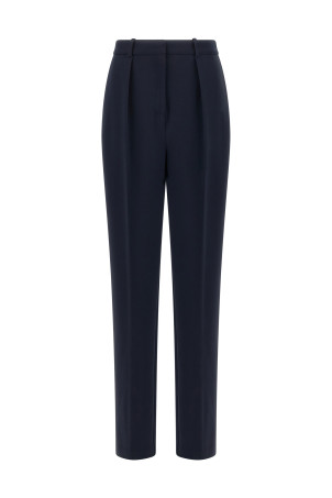 Crepe de chine pants Blue