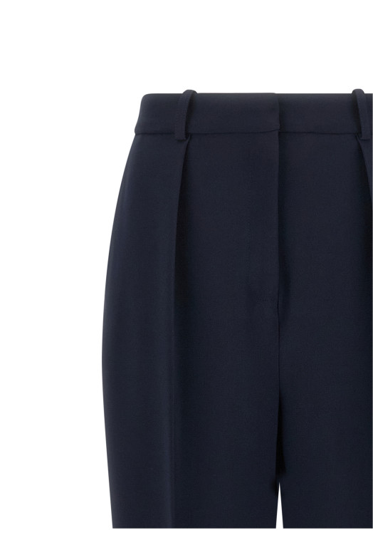 Crepe de chine pants Blue