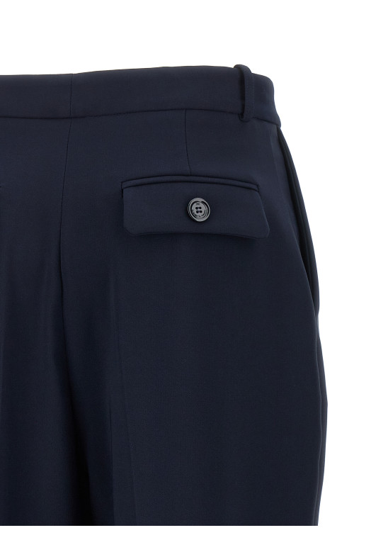 Crepe de chine pants Blue