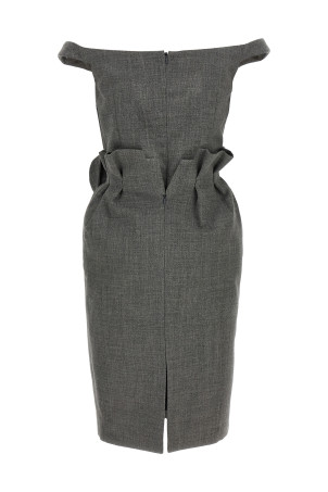 3D flower dress Gray