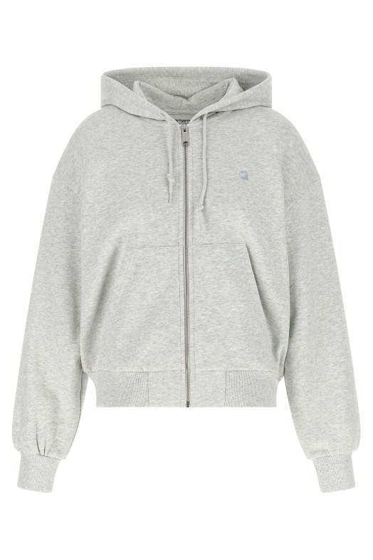 Cotton sweatshirt with embroidery Gray