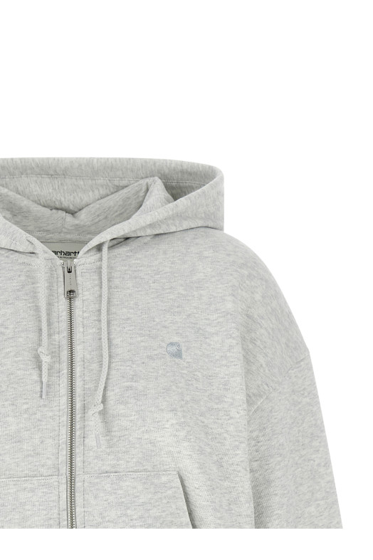 Cotton sweatshirt with embroidery Gray