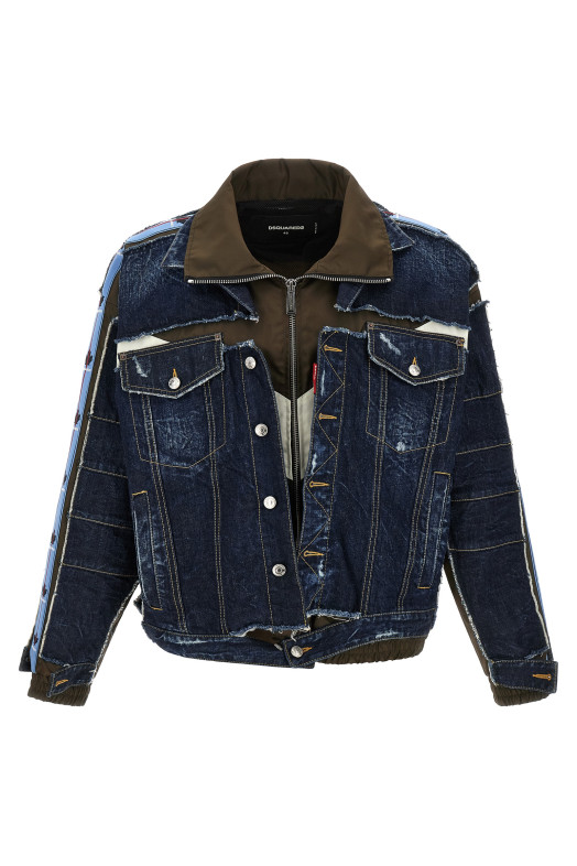 Багатошарова джинсова куртка, синя DSQUARED2 S71AN0681D30011966