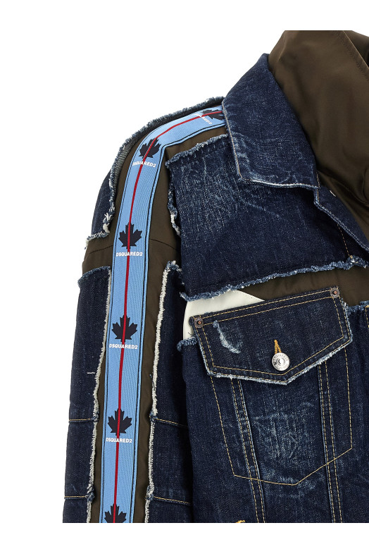 Багатошарова джинсова куртка, синя DSQUARED2 S71AN0681D30011966