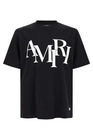 'Staggered Logo' T-shirt Black