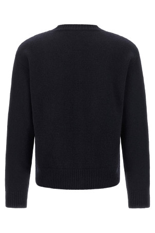 Lila' wool cardigan with logo intarsia Blue