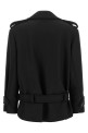 Double-breasted belted coat Black